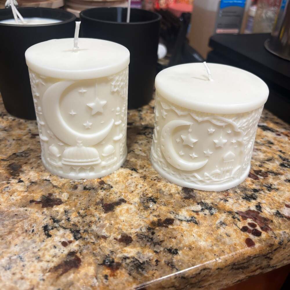 Ramadan Mubarak Arch Door Pillar Candle Moon and Star Design